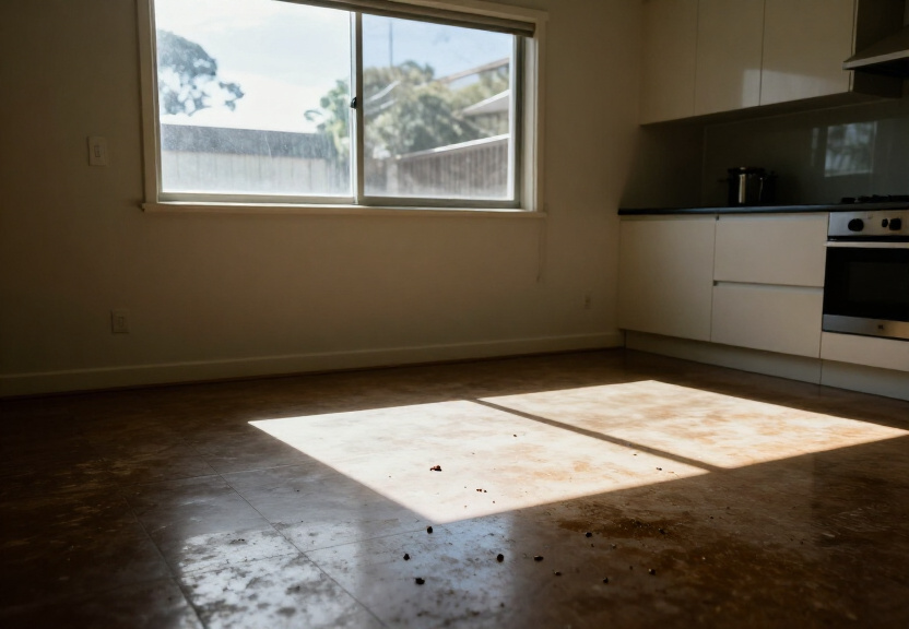 Rodent infestation in a Georges Hall garage before treatment